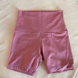 Lululemon Align Super High Rise Shorts 6 inch Brier Rose